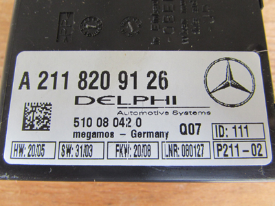 Mercedes R171 Alarm Control Unit Delphi A2118209126 SLK C S CL CLK G SL Class4